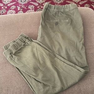 Akademiks Joggers Mens XL Khaki Green Hip Hop 90s Pants Stretch (TD)